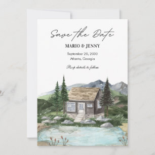 Reserve A Data Casamento do lago Watercolor Nature house