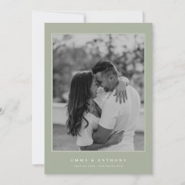 Reserve A Data Casamento do Monograma Verde do Formal Vintage Sag