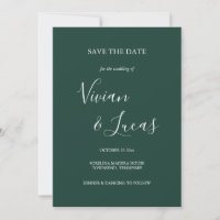 Casamento do Script Verde Esmeralda Salvar a Data