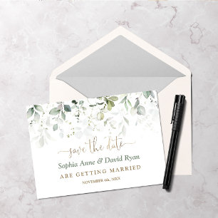 Reserve A Data Casamento Dourado Charm Watercolor Airy Greenery