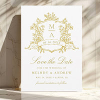 Casamento Dourado Clássico de Crest Floral