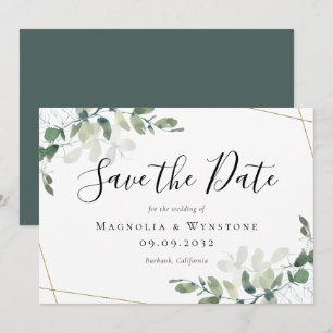 Reserve A Data Casamento Dourado de Largura Eucalyptus