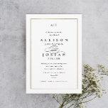 Reserve A Data Casamento Dourado do Monograma Elegante<br><div class="desc">Este Casamento Dourado Elegante Clássico Salvar a Data é simples e versátil. Ele apresenta um design branco-chic e preto com um monograma,  detalhes de script,  simples quadro de ouro e texto editável formal. Clique no botão editar para personalizar este design.</div>