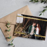Reserve A Data Casamento Dourado Impresso Moderno Salve a Data<br><div class="desc">Simples Casamento Moderno Salve os cartões com fotos personalizados da Data. Para personalização mais avançada deste design,  clique no botão "Personalizar"! Itens correspondentes e mais opções de cor também estão disponíveis por solicitação.</div>
