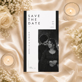 Reserve A Data Casamento Editorial Luxo foto preto e branco