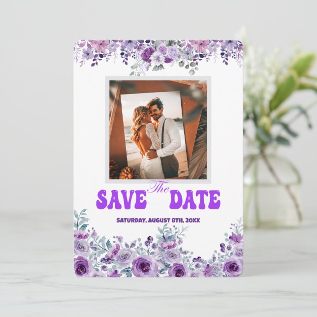 Reserve A Data Casamento Elegante 007 por Nasrin Salvar a Data (Em pé/Frente)