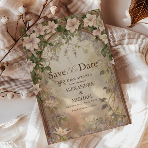 Reserve A Data Casamento Elegante Art Nouveau