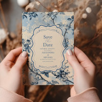 Casamento Elegante Blue Toile De Jouy