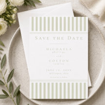 Casamento Elegante Clássico com Listras em Verde S