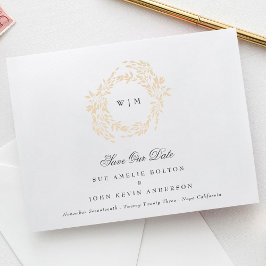 Reserve A Data Casamento Elegante Clássico do Monograma tradicion