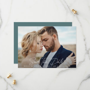 Reserve A Data Casamento elegante com letra moderna