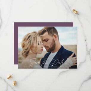 Reserve A Data Casamento elegante com letra moderna
