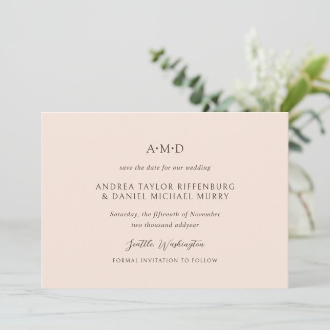Reserve A Data Casamento Elegante de Andrea Tan (Em pé/Frente)