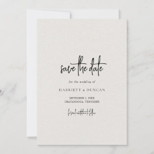 Reserve A Data Casamento Elegante de Beige Neutral do eterno