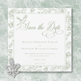 Reserve A Data Casamento Elegante de Chinoiserie Bird & Crest