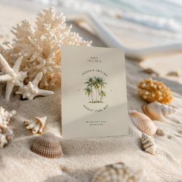 Reserve A Data Casamento Elegante de Destino na Costa com Palmeir