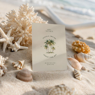Reserve A Data Casamento Elegante de Destino na Costa com Palmeir