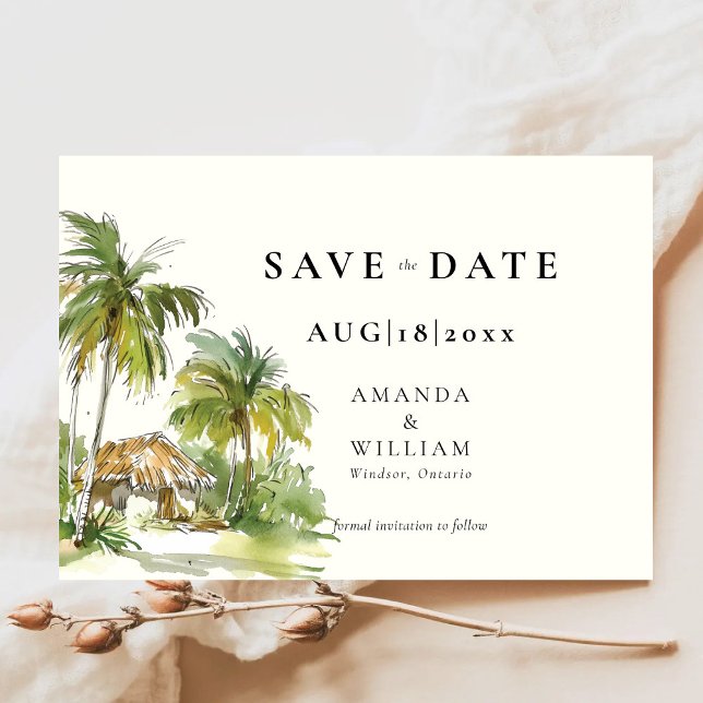 Reserve A Data Casamento Elegante De Destino Tropical (Criador carregado)