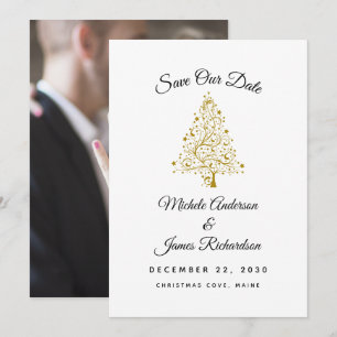 Reserve A Data Casamento Elegante de Férias de Inverno
