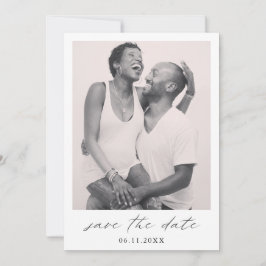 Reserve A Data Casamento Elegante De Foto Minimalista De Caligraf