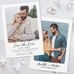Reserve A Data Casamento Elegante De Script Minimalista<br><div class="desc">Simples Casamento Minimalista Salve o Cartão de Data. Este design apresenta um eterno e um layout versátil com fotos na frente e no verso, cada uma com bordas arredondadas para um toque suave e elegante. A frente mostra "Salvar a Data" em uma combinação na moda de scripts, serif e fontes...</div>
