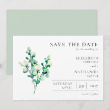 Casamento Elegante de Watercolor Greenery