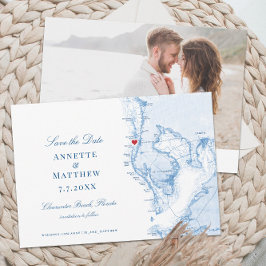 Reserve A Data Casamento Elegante Do Mapa Da Flórida Clearwater B
