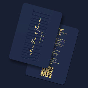 Reserve A Data Casamento Elegante Escuro Azul Ouro Monograma Mode