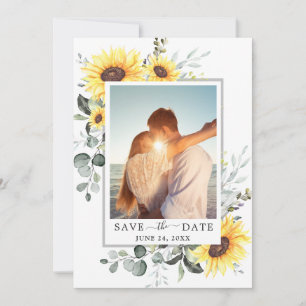 Reserve A Data Casamento Elegante Eucalyptus Sunflower PHOTO