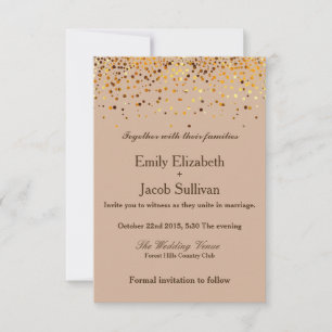 Reserve A Data Casamento Elegante Faux Gold Foil Confetti