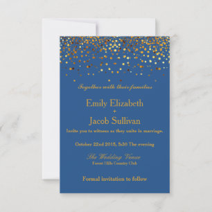 Reserve A Data Casamento Elegante Faux Gold Foil Confetti