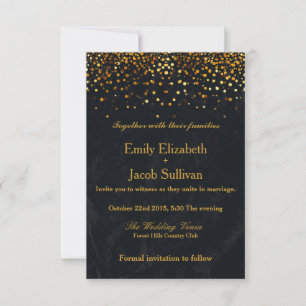 Reserve A Data Casamento Elegante Faux Gold Foil Confetti
