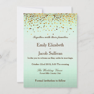 Reserve A Data Casamento Elegante Faux Gold Foil Confetti