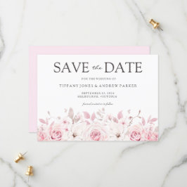 Reserve A Data Casamento Elegante Floral de Blush Watercolor