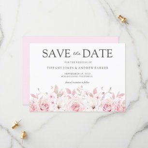 Reserve A Data Casamento Elegante Floral de Blush Watercolor