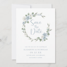 Reserve A Data Casamento Elegante Floral de Watercolor