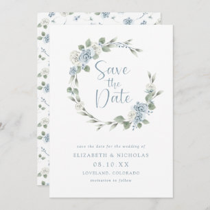Reserve A Data Casamento Elegante Floral de Watercolor