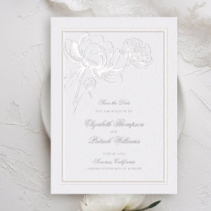 Reserve A Data Casamento Elegante Formal De Peonies Ivory