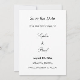 Reserve A Data Casamento Elegante Minimalista Salvar a Data