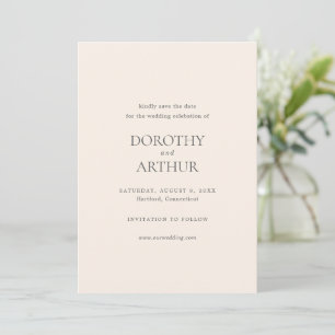 Reserve A Data Casamento Elegante Neutral Moderno da Terra