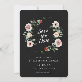 Reserve A Data Casamento Elegante Preto Salve O Dia