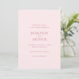 Reserve A Data Casamento Elegante Rosa Moderno