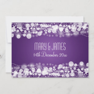 Reserve A Data Casamento Elegante Salvar A Data Dotada Roxo