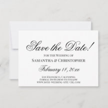 Casamento Elegante Simples Branco e Preto Clássico