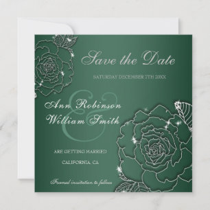 Reserve A Data Casamento Emerald Evergreen Silver Elegante