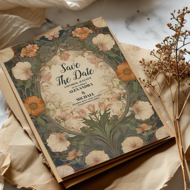 Reserve A Data Casamento Encantado de Arte Nouveau (Criador carregado)