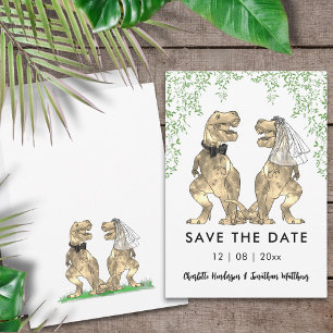 Reserve A Data Casamento Engraçado com Tema de Dinossauro