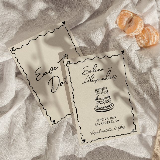 Reserve A Data Casamento escrito com a mão branca (Criador carregado)