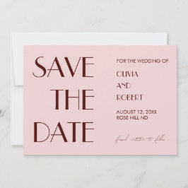 Reserve A Data Casamento estético moderno rosa-claro