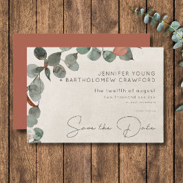 Reserve A Data Casamento Eucalipto Wreath Verde Mínimo